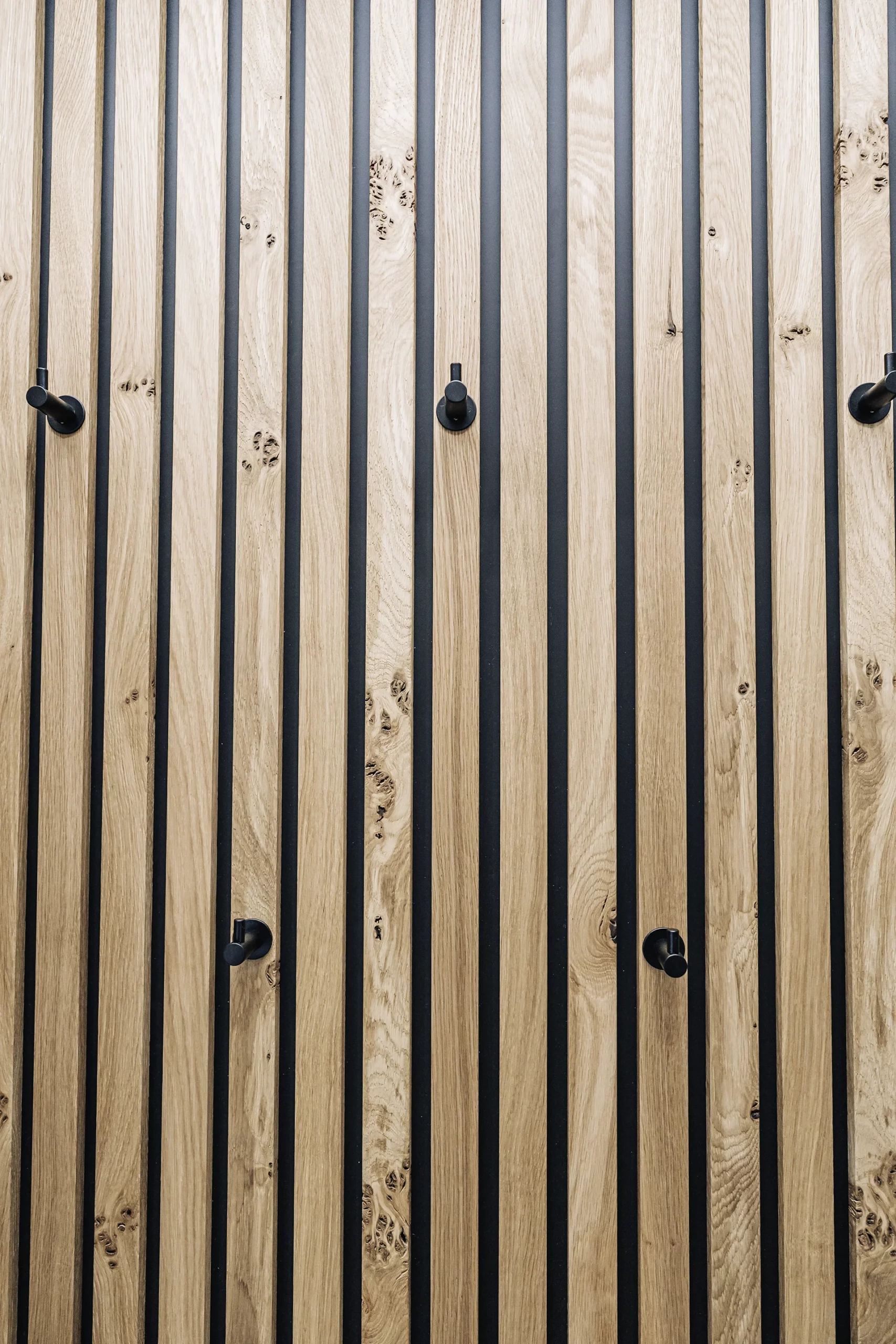 Lamellen in der Garderobe